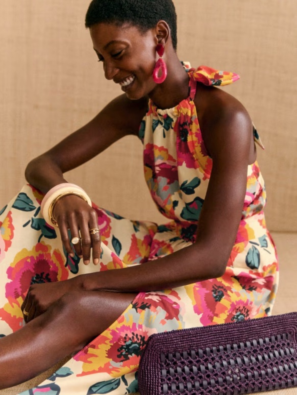 NWT Sézane x Momoni Koffi Blouse in Maxi Flowers Ecru Size 6/38 - Picture 4 of 8